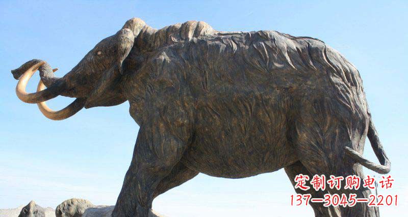 重庆雕刻精美的大象铜雕