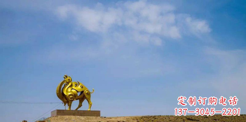 重庆公园抽象骆驼景观铜雕