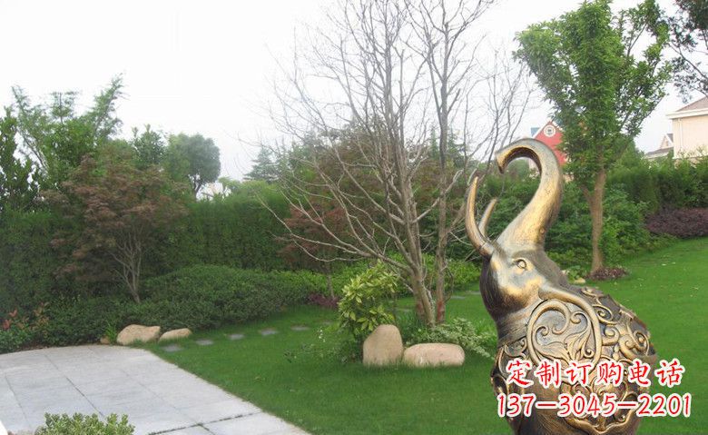 重庆公园装饰用铜制小象雕塑