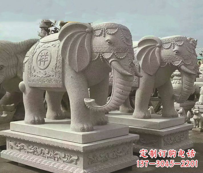 重庆精美大象大理石雕塑