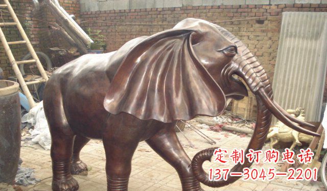 重庆精美细腻的铸铜大象雕塑