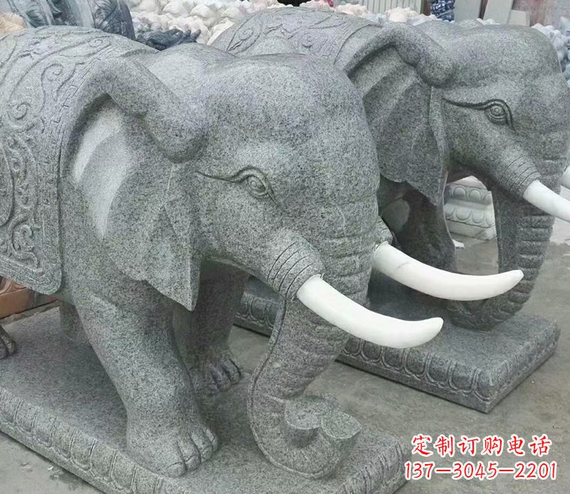 重庆象征力量的大理石大象雕塑