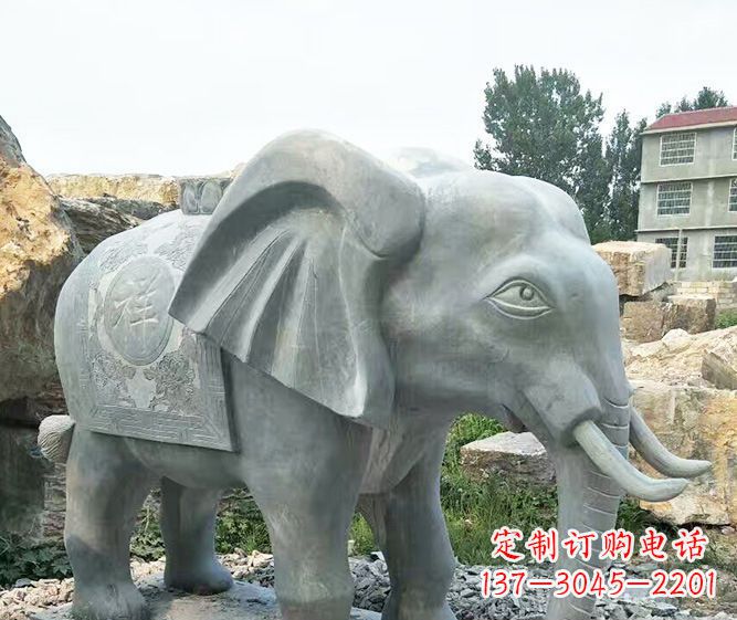 重庆公园动物仿古大象石雕