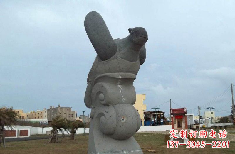 重庆公园动物海龟石雕