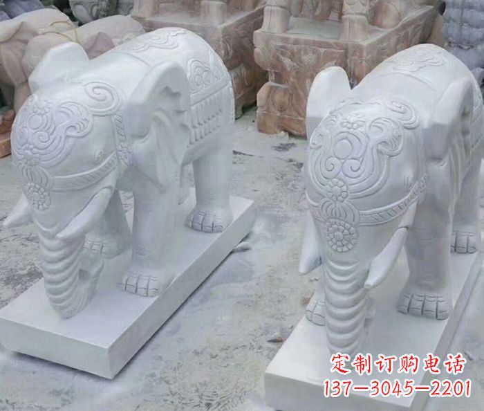 重庆高雅雕塑招财石雕大象