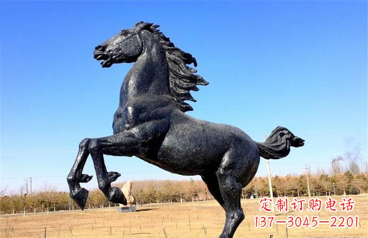 重庆公园动物立马铜雕