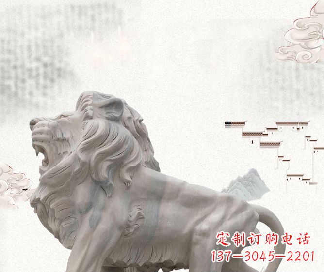 重庆公园动物欧式石狮子雕塑