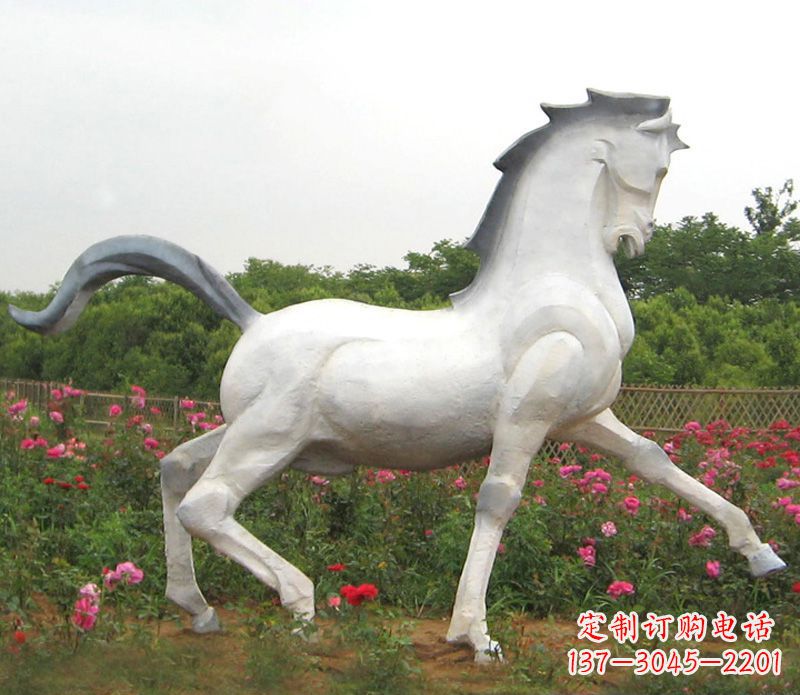重庆中领雕塑精致的动物石雕马