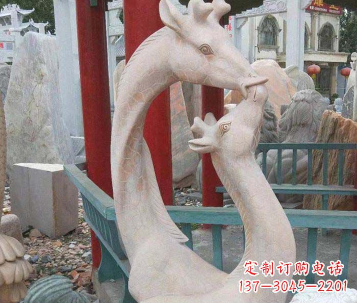 重庆中领雕塑-母子鹿动物石雕