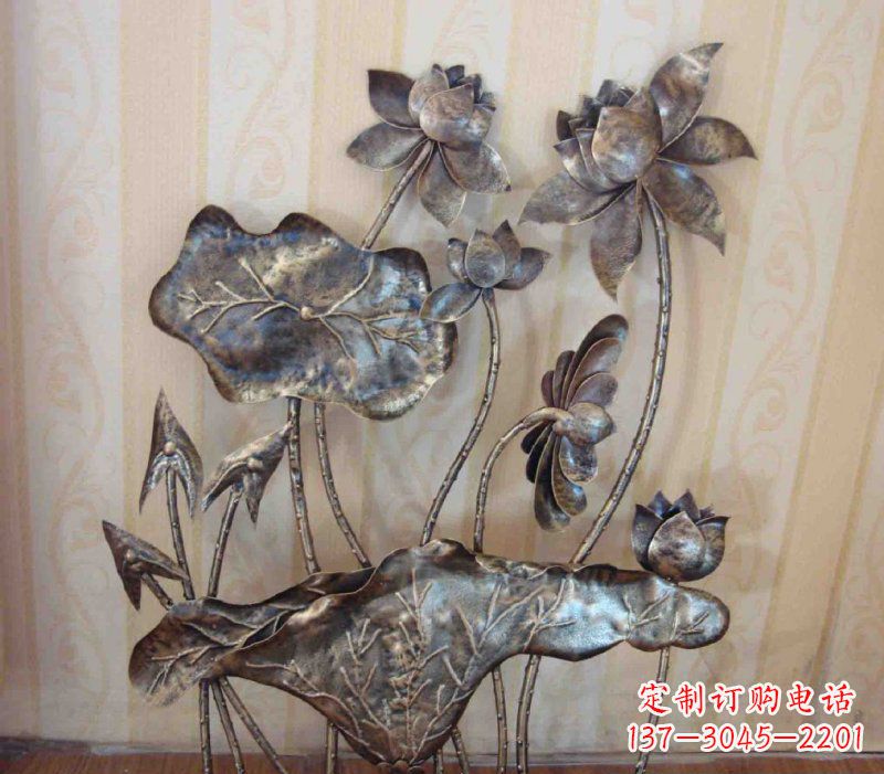重庆中领雕塑精美莲花锻铜雕塑景观