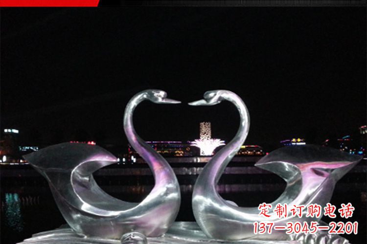 重庆中领雕塑定制不锈钢仙鹤雕塑