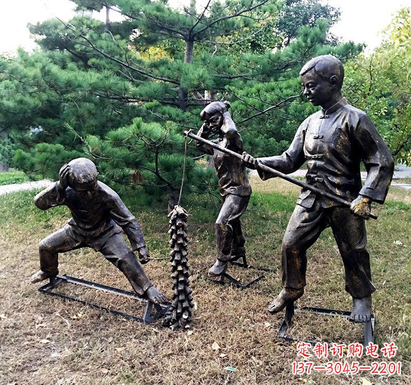 重庆优雅精致的儿童铜雕