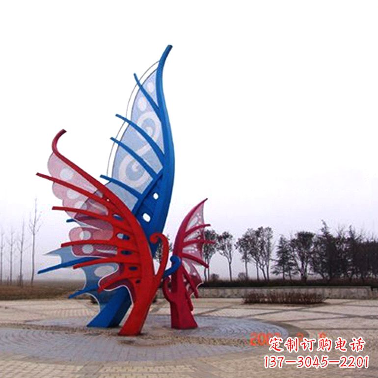 重庆精美蝴蝶不锈钢景观雕塑