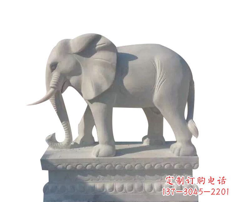 重庆优质汉白玉大象动物石雕