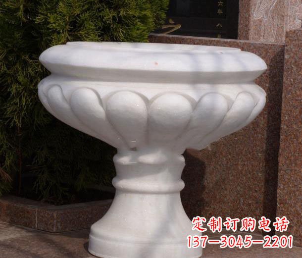 重庆中领雕塑——汉白玉花盆石雕