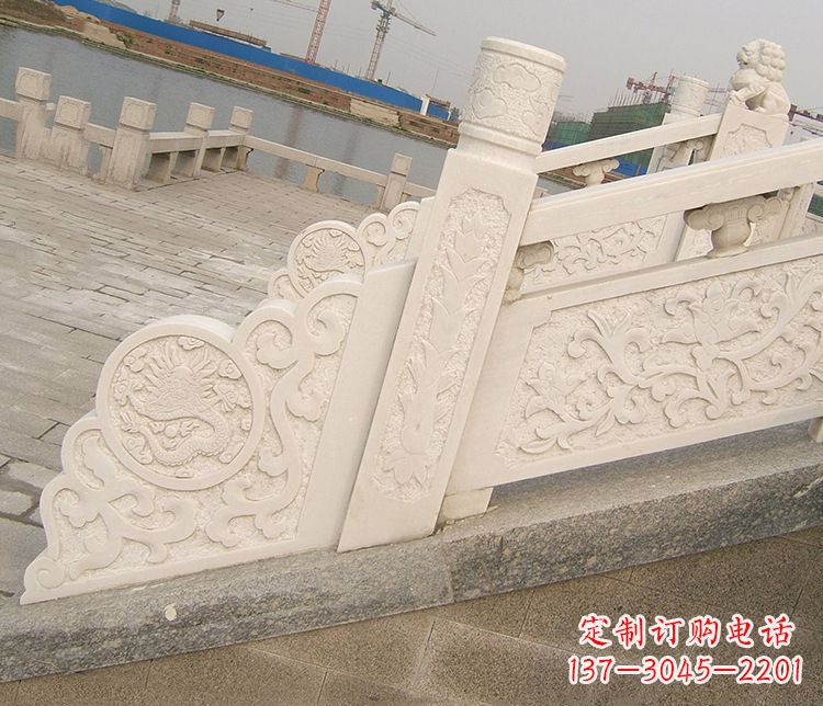 重庆公园汉白玉栏板景观石雕 (2)