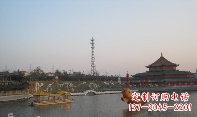 重庆公园金鱼动物铜雕