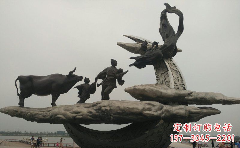 重庆非凡爱恋不锈钢牛郎织女雕塑