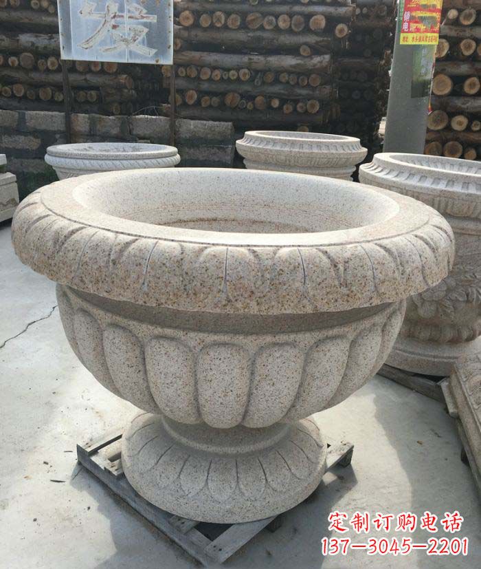 重庆高质量大理石花盆石雕
