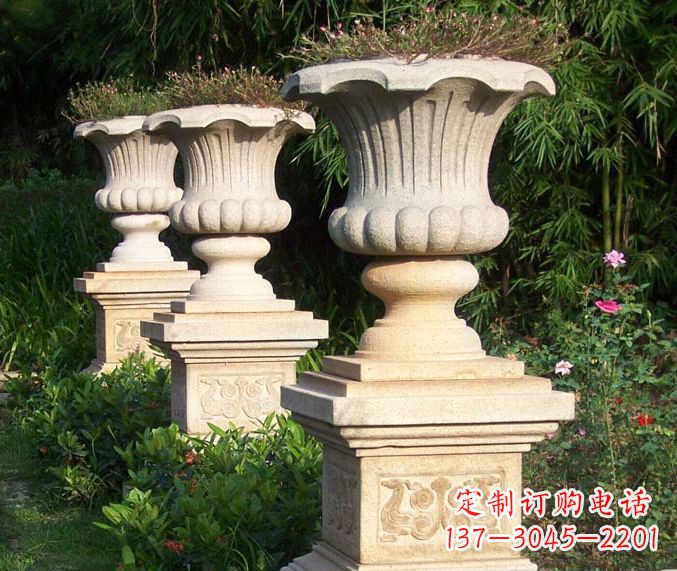 重庆高质量大理石花盆石雕