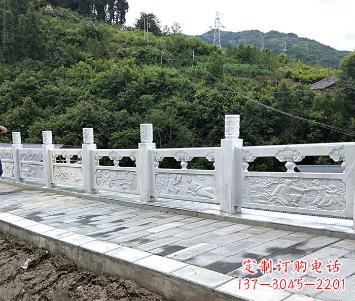 重庆专为公园景观定制的大理石栏板石雕