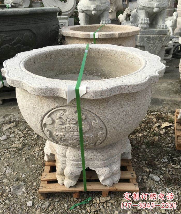 重庆高品质大理石水缸雕塑
