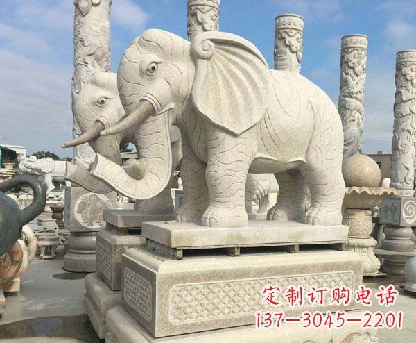 重庆大理石招财大象雕塑