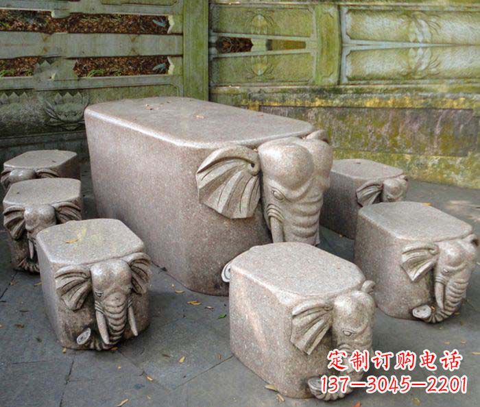 重庆精美小象大理石雕塑