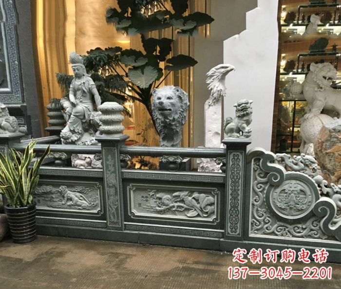 重庆公园景观仿古石栏板 (3)