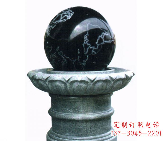 重庆公园景观风水球喷泉石雕 (3)