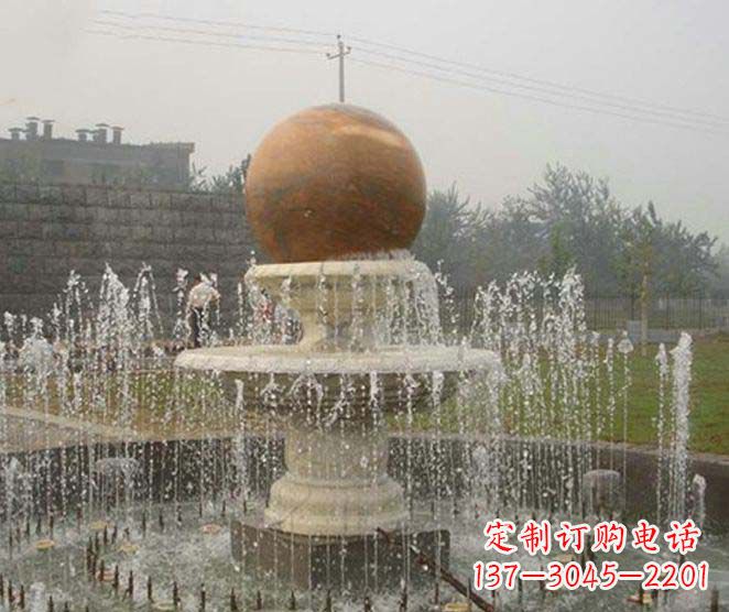重庆公园景观风水球喷泉石雕