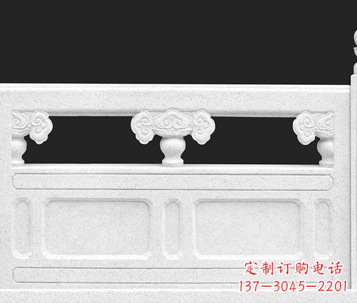 重庆公园景观汉白玉石雕栏板 (3)