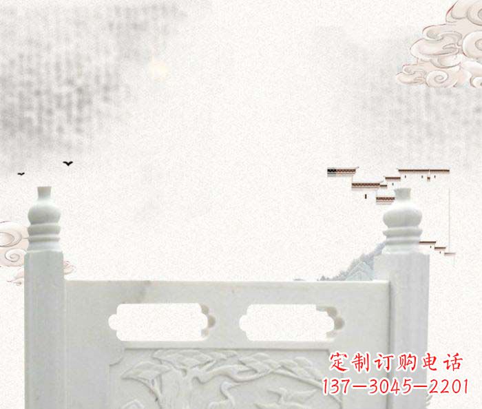 重庆公园景观汉白玉石雕栏板