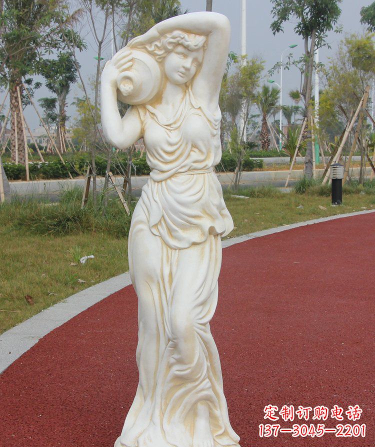 重庆公园景观汉白玉仕女石雕