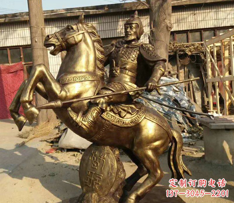 重庆公园景观将军骑马铜雕