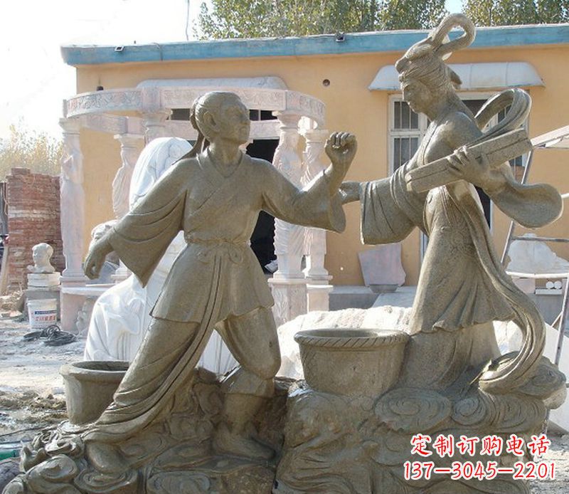 重庆公园景观牛郎织女石雕
