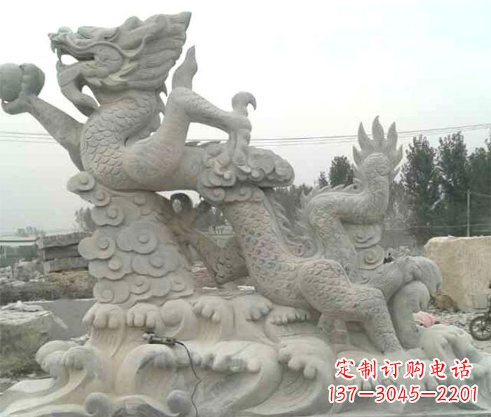 重庆公园景观青龙出水石雕