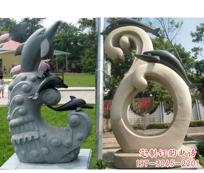 重庆海豚雕塑,让你的公园景观更加优美缤纷