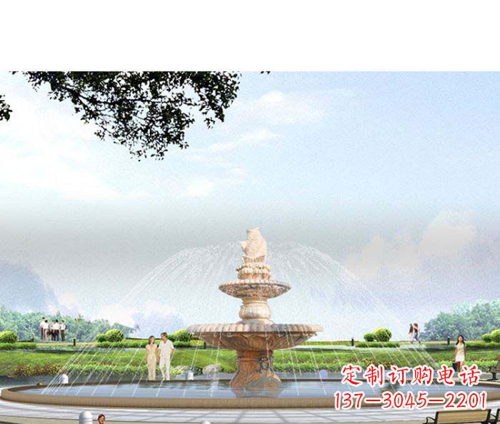 重庆精美玉鲤鱼雕塑 精良景观装置