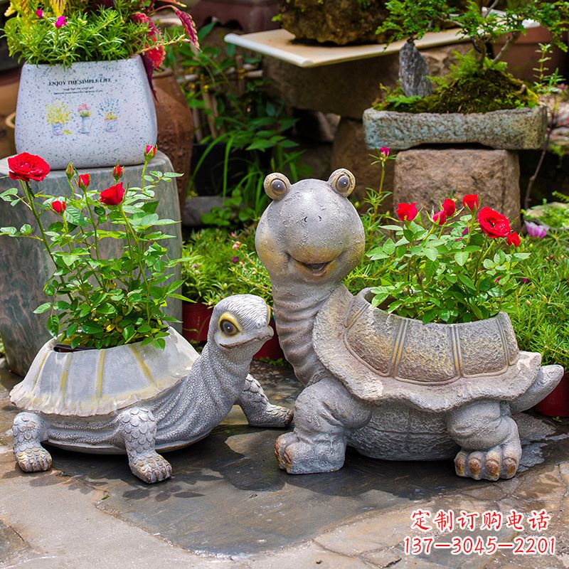 重庆铸铁乌龟花盆雕塑