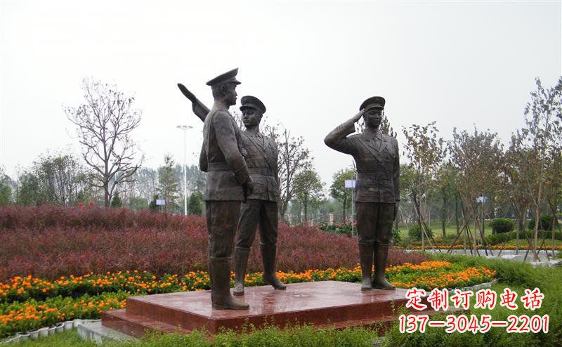 重庆金属警察雕塑——荣耀守护社会治安!