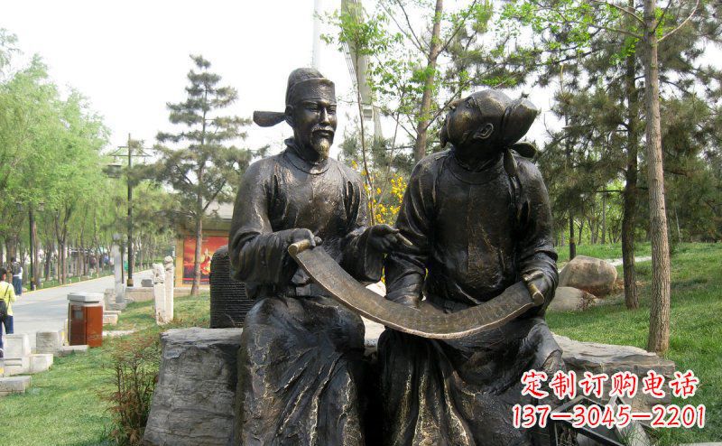 重庆传承经典,定制古典唐代人物小品铜雕