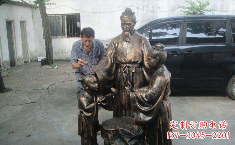 重庆精美铜雕—中领雕塑孔融让梨景观雕塑定制