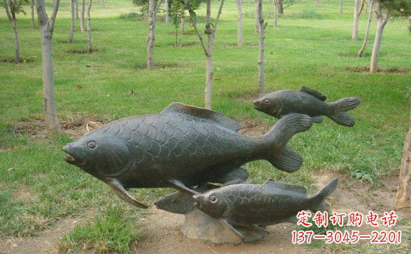 重庆中领雕塑手工制作铜鲤鱼雕塑