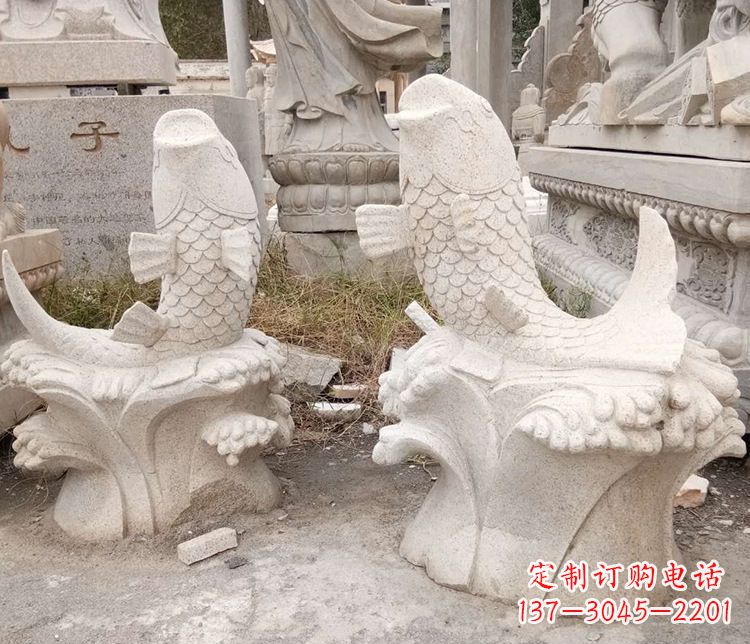 重庆公园鲤鱼喷泉景观石雕