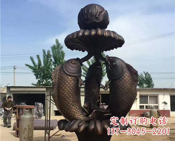 重庆中领雕塑出品传统意象·鲤鱼铜雕