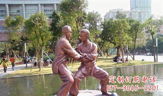 重庆太极拳铜雕精美工艺品