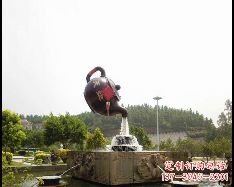 重庆传统工艺茶壶铜雕
