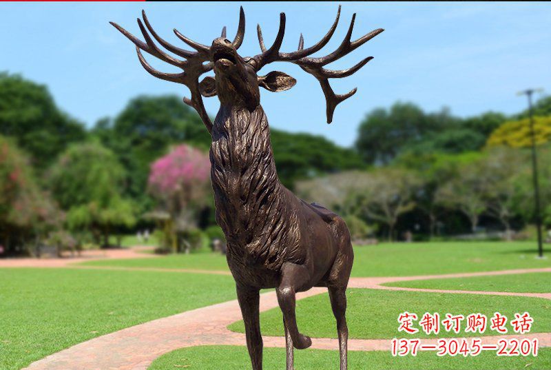 重庆梅花鹿铜雕制作