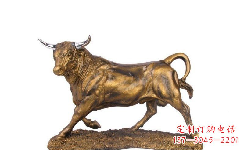 重庆公园牛动物铜雕_1